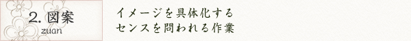 2. 図案｜イメージを具体化するセンスを問われる作業